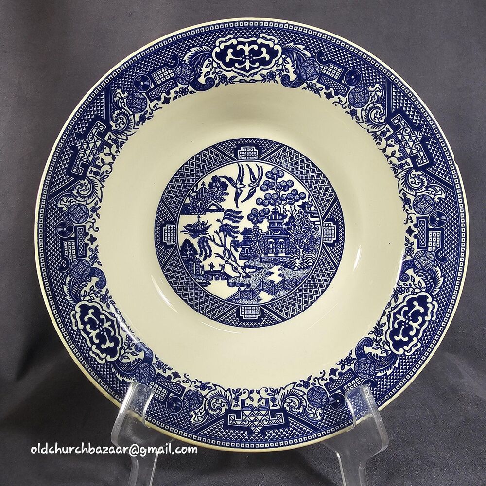 Vintage Royal China Willow Ware Blue Willow Deep Soup Bowl Royal Ironstone USA